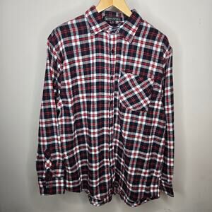Urban Republic Casual Plaid Collared Button Down Shirt - Red, Blue, White Sz XL